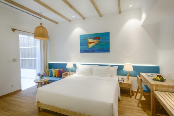 Phòng ngủ thoáng mát theo phong cách Santorini 